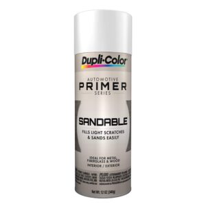 dupli-color dap1689 sandable primer spray paint - white - 12 oz. aerosol can