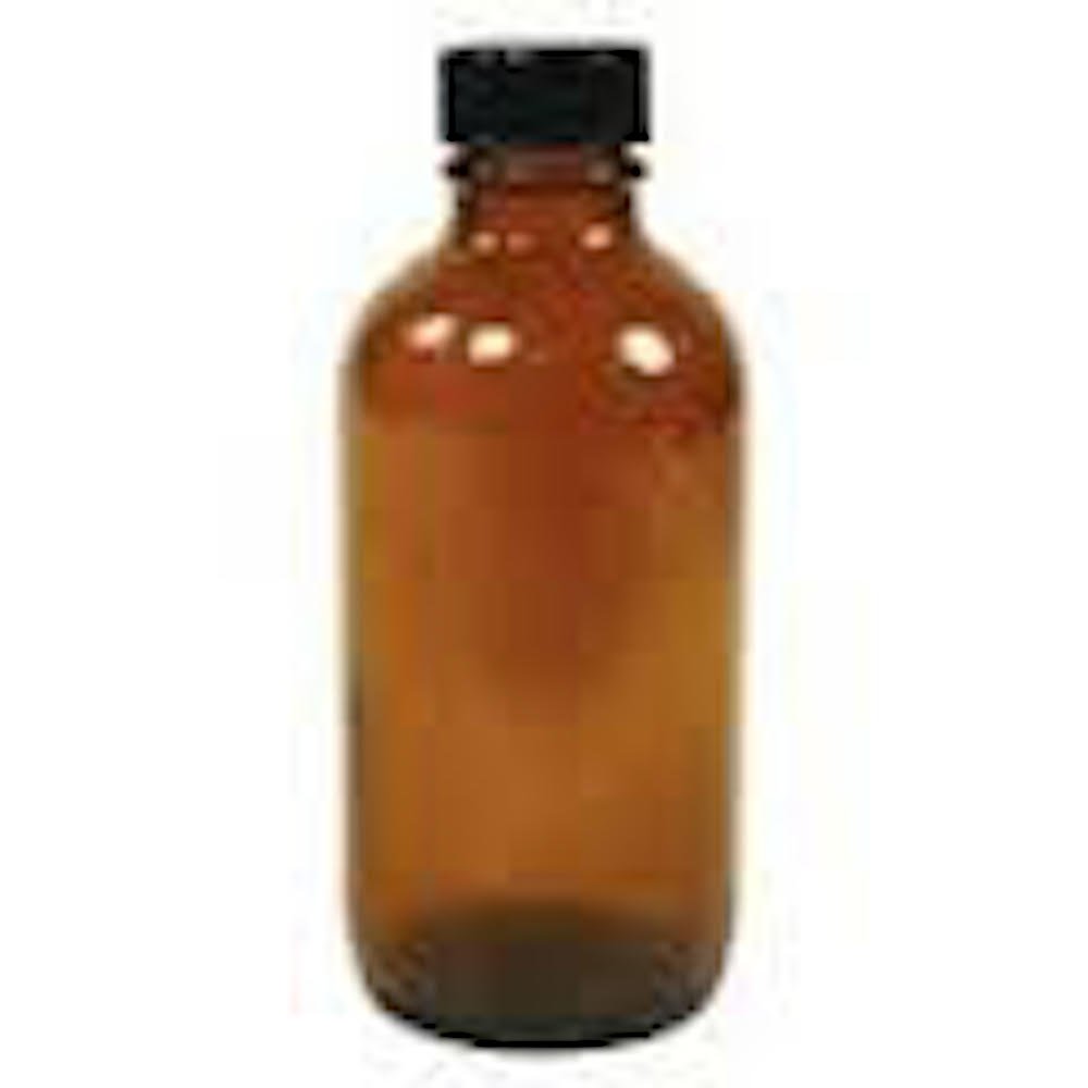 Frontier Natural Products - Amber Glass Round Bottle with Black Cap - 8 oz.