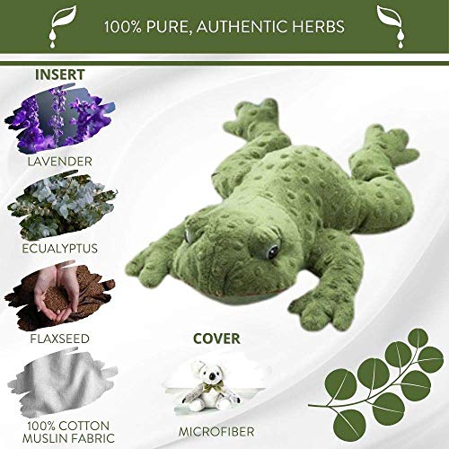 Sonoma Lavender Microwaveable Aromatherapy Pillow, Plush Freddy The Eucalyptus Tree Frog, Eucalyptus Scented with Removable Washable Cover