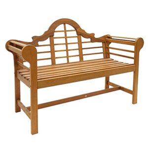 achla designs ofb-01 lutyens indoor/outdoor garden bench, natural, 4 ft