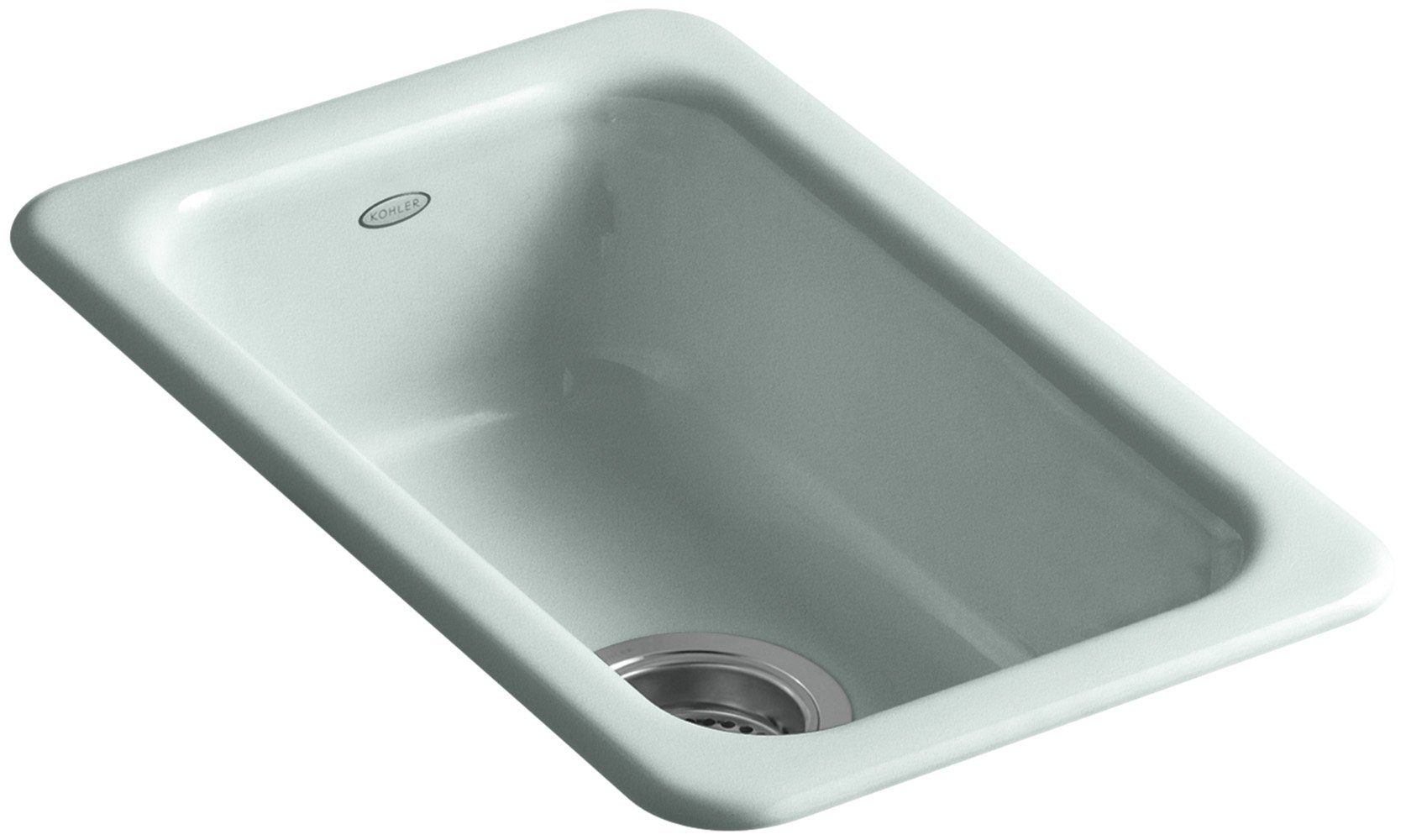 KOHLER K-6586-FE Iron/Tones Self-Rimming (12" X 18-3/4") or Undercounter (9" X 15-3/4") Kitchen Sink, Frost