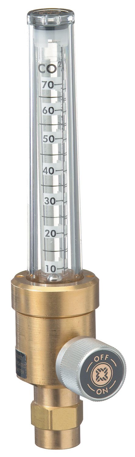 Western Enterprises RWS-2-13 RWS Series Flowmeters, Argon/CO2, 0-70 SCFH, 1/8 in NPT F, 50 psig Inlet