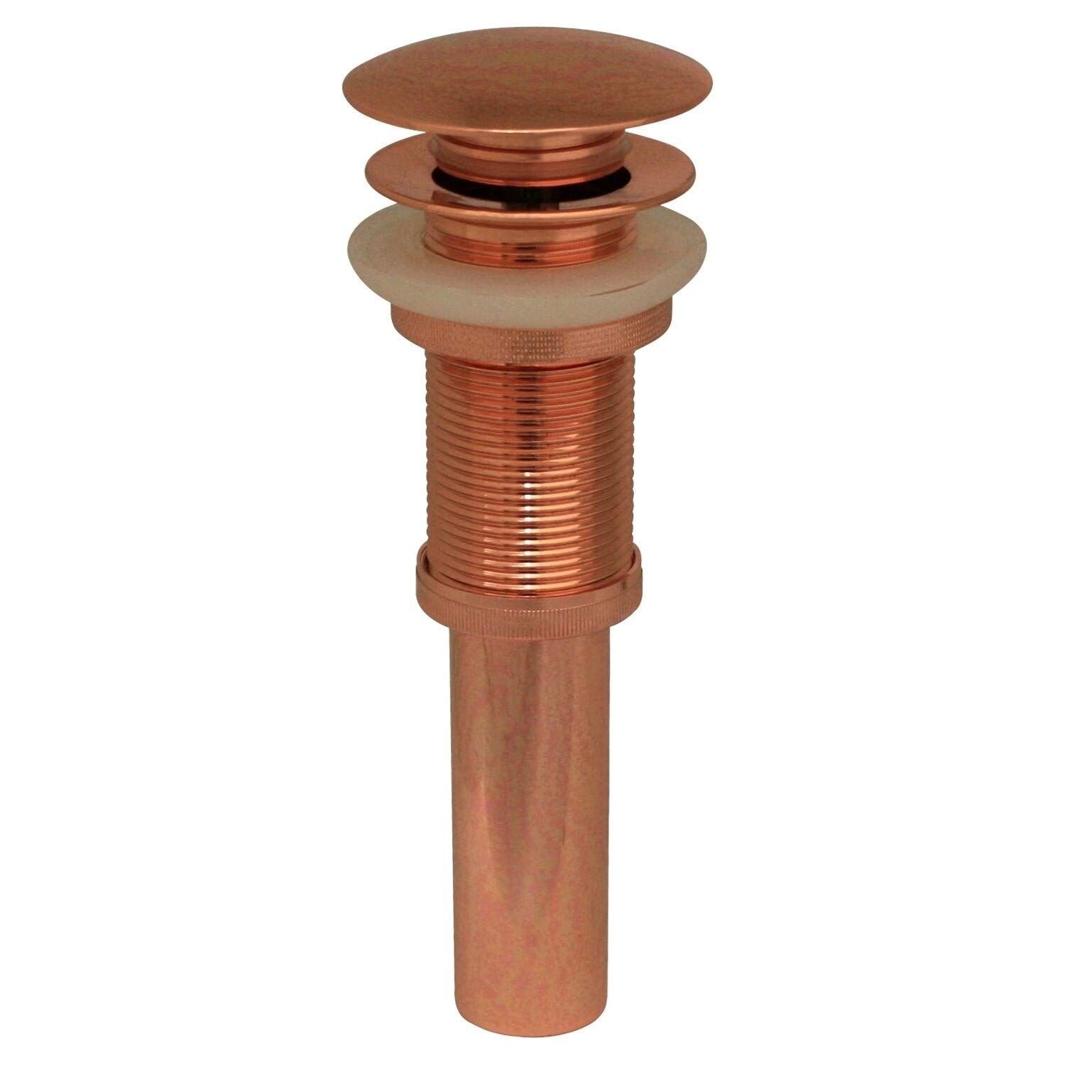 Whitehaus WHD010-ACO 2 3/4" Decorative pop-up mushroom drain with overflow - Antique Copper