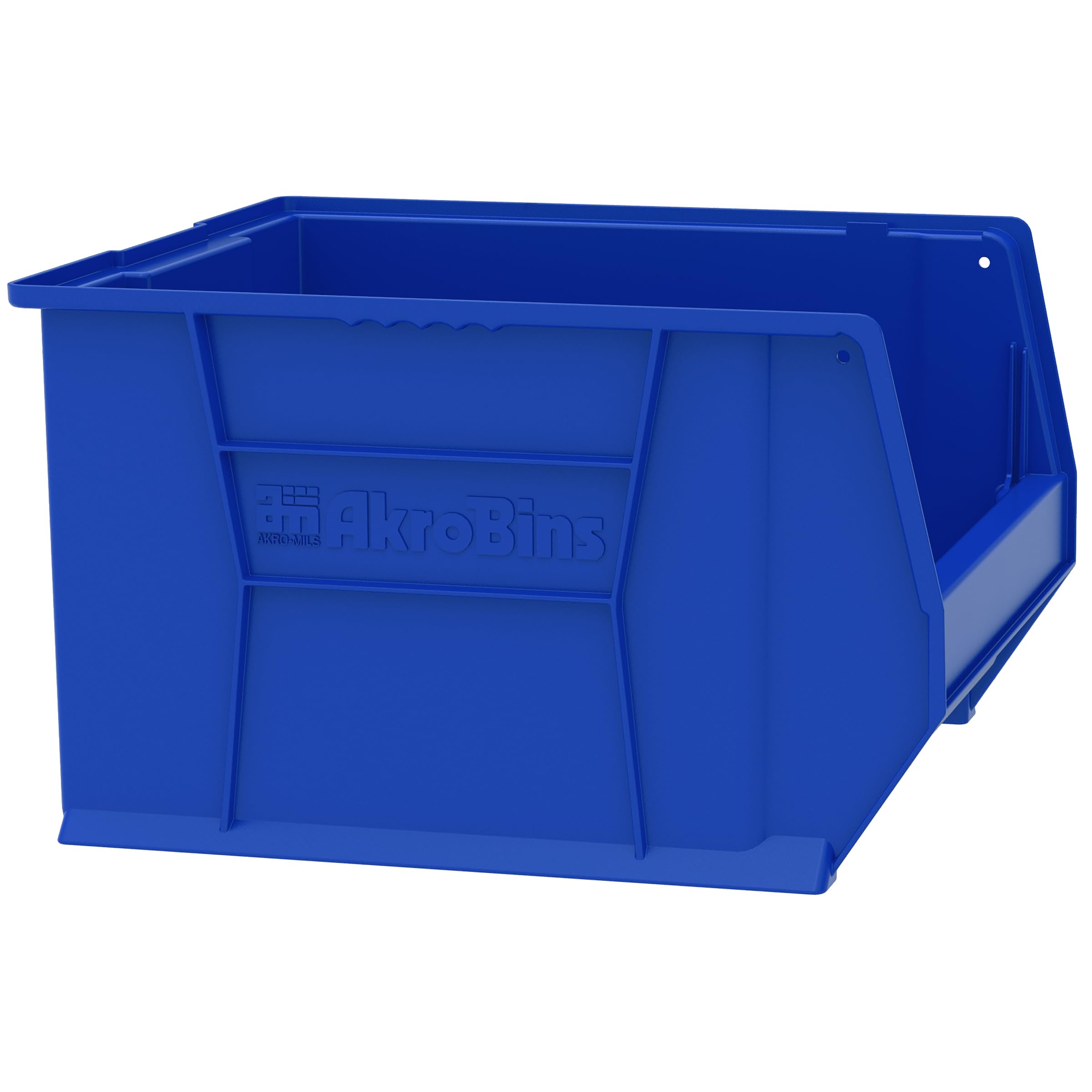 AkroBins - 30283BLUE 30283 Super-Size AkroBin Heavy Duty Stackable Storage Bin Plastic Container, (20-Inch L x 18-Inch W x 12-Inch H), Blue, (1-Pack)