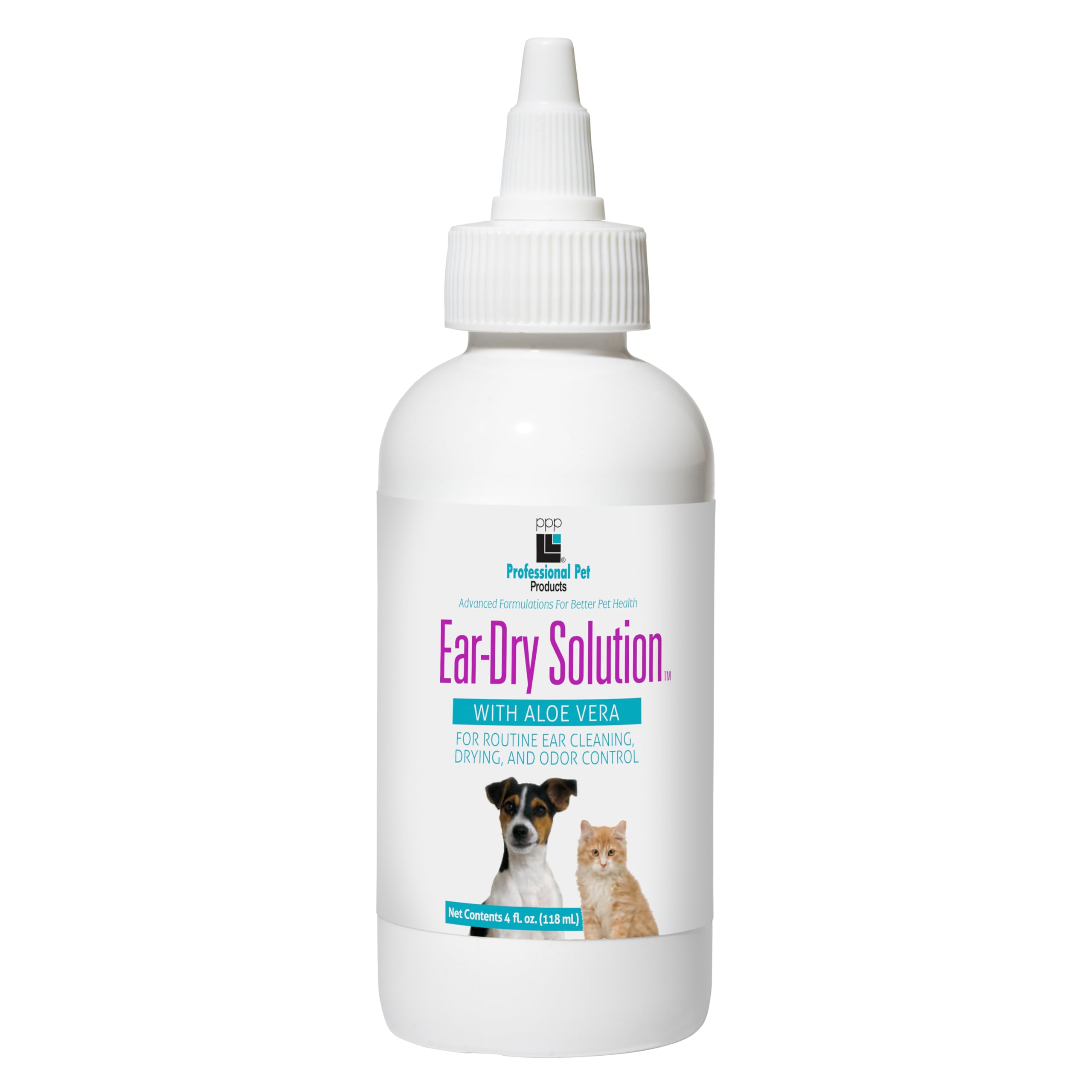 Professional Pet Products Dog Ear Dry Solution - Dries & Cleans Dog Ears - 4 fl oz