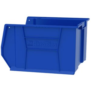 AkroBins - 30283BLUE 30283 Super-Size AkroBin Heavy Duty Stackable Storage Bin Plastic Container, (20-Inch L x 18-Inch W x 12-Inch H), Blue, (1-Pack)