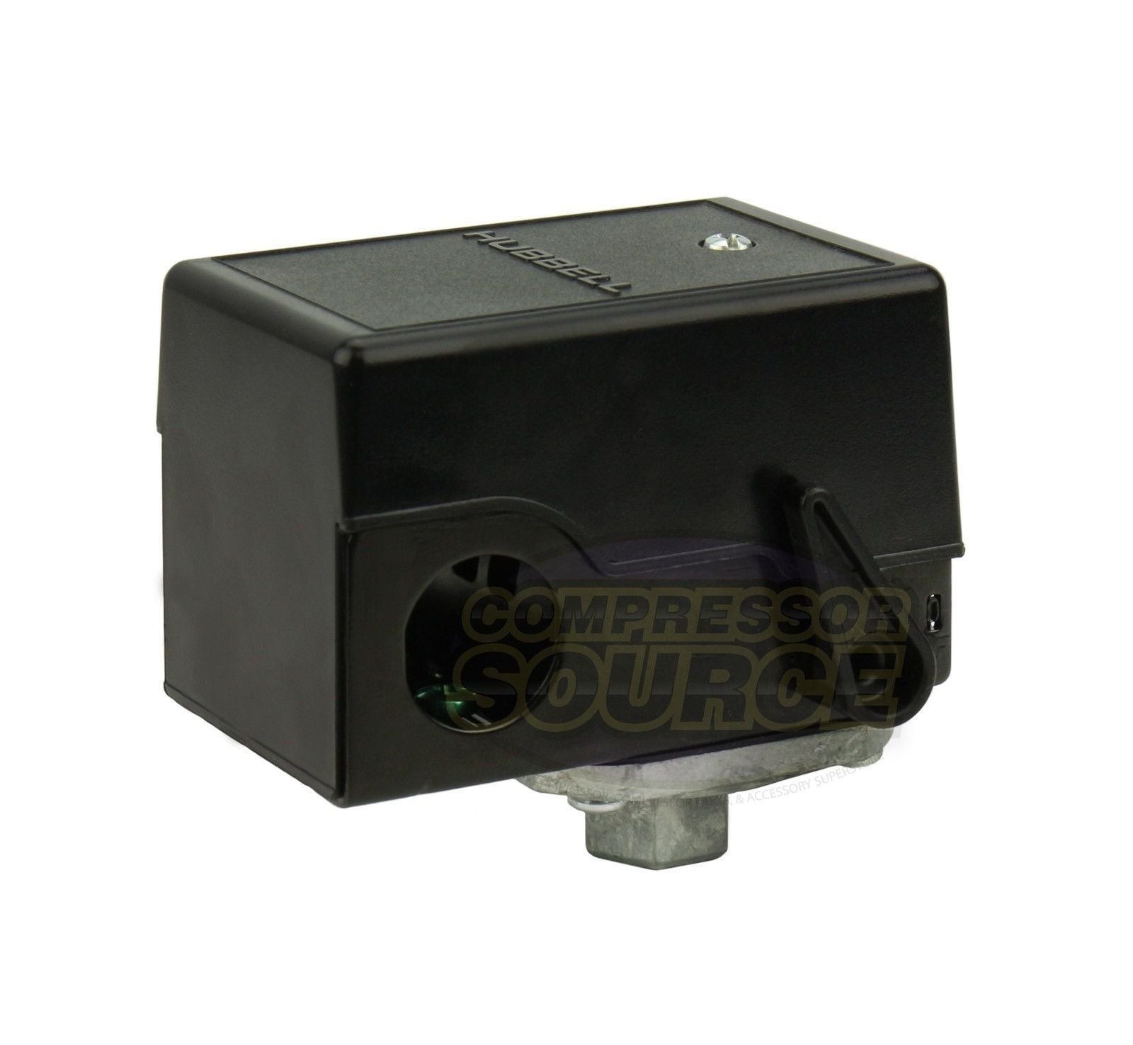 Pressure switch for air compressor made by Furnas / Hubbell 69JF9LY 140-175 single port w/ unloader & on/off lever