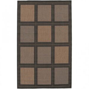 couristan 1043/2500 recife summit 8-feet 6-inch by 13-feet rug, cocoa black