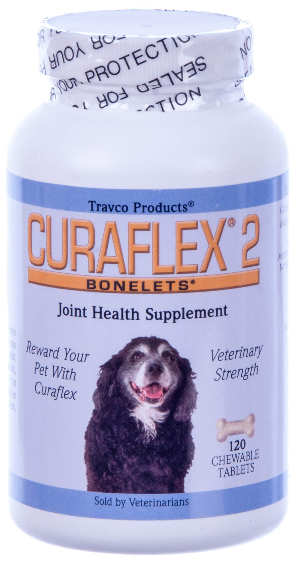 Nutramax Laboratories Curaflex 2 Joint Health Supplement for Dogs, 120 Chewable Tablets