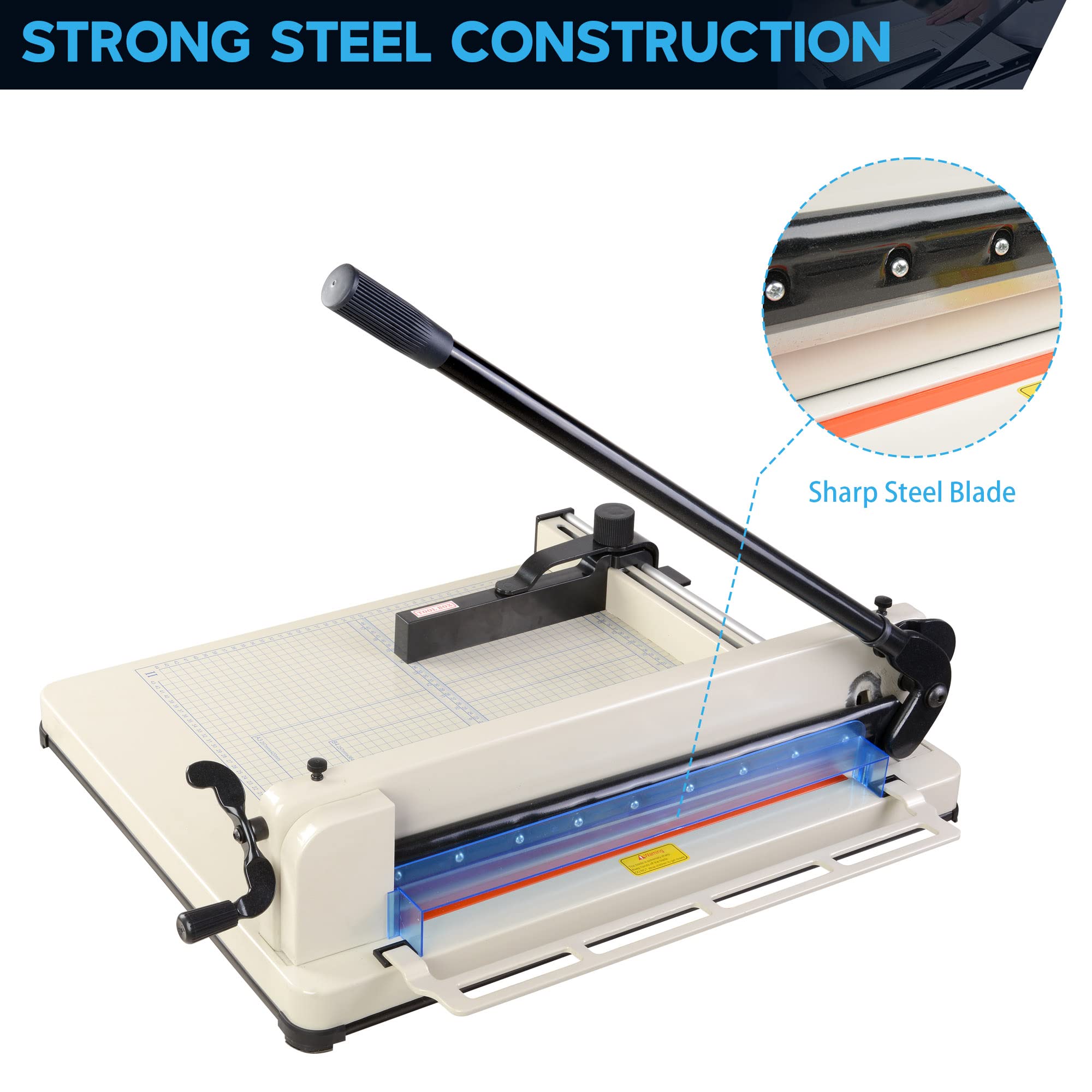 Yescom Paper Cutter Heavy Duty 17" Blade A3 Large Industrial Guillotine 400 Sheets Cutting Cardstock Trimmer