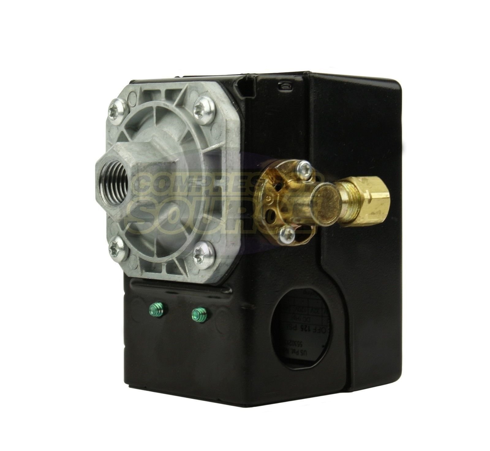 Pressure switch for air compressor made by Furnas / Hubbell 69JF9LY 140-175 single port w/ unloader & on/off lever