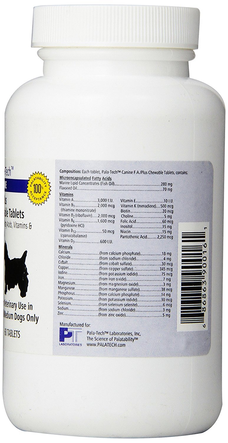 Pala-Tech FA Plus Chew Tabs Small Dog 60 ct