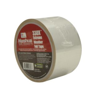 nashua 330x extreme weather hvac foil, metal, aluminum repair tape, 3.5 mil thick, 46m length, 72 mm width