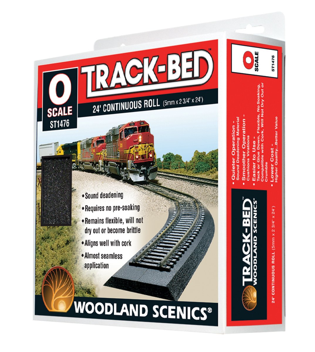 Woodland Scenics O Scale Track-Bed Roadbed Material - Continuous Roll - 24ft