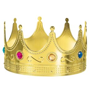 luxurious gold royal crowns - 0.75" x 8" (1 pc) - perfect for parties, regal decor & royalty-themed events