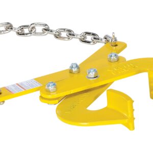 Vestil PAL-21 Steel Double Scissor Pallet Puller, 5000 lbs Capacity, 3" Opening x 2-3/4" Height Jaw, Yellow