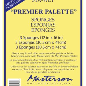 Masterson Sta-Wet Premier Sponge Refill 3 Pack