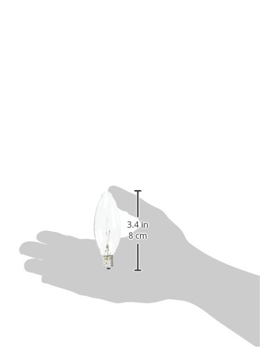 Westinghouse 0368200, 25 Watt, 130 Volt Clear Incand B9.5 Light Bulb, 2500 Hour 170 Lumen