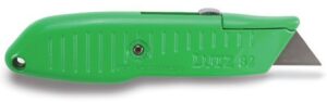 lutz 30482#82 safety nose retractable blade utility knife - green (82-gr)