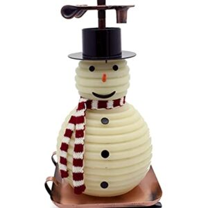 Candle by the Hour 100-Hour Snowman Candle, Copper Base, Eco-friendly Natural Beeswax with Cotton Wick