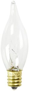 westinghouse 0367100, 10 watt, 130 volt clear incand ca7 light bulb, 2500 hour 58 lumen