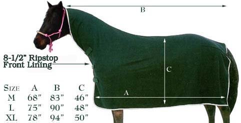 Derby Originals Fleece Cooler with Neck Cover All Season Sheet & Blanket Liner, Hunter Green, 80-4033HG-XL, X-Large