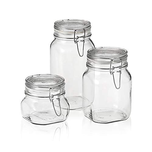 Bormioli Rocco Fido Canning Jar, Set of 3, 3 piece set, Clear