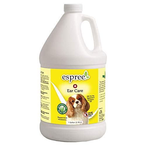 Espree Ear Care Cleaner for Dogs - Removes Dirt & Debris - Restores Ear Natural Balance and Health - Fresh Peppermint Fragrance - 1 Gallon