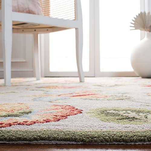 SAFAVIEH Chelsea Collection Accent Rug - 1'8" x 2'6", Sage, Hand-Hooked French Country Wool, Ideal for High Traffic Areas in Entryway, Living Room, Bedroom (HK331C)