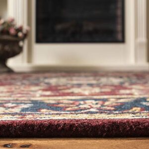 SAFAVIEH Classic Collection Area Rug - 5' x 8', Burgundy & Navy, Handmade Traditional Oriental Wool, Ideal for High Traffic Areas in Living Room, Bedroom (CL362A)