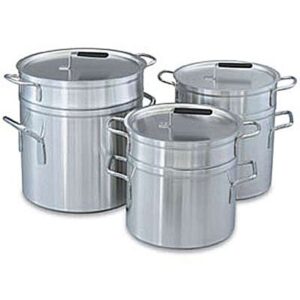 Aluminum Double Boiler w/ 11 Qt Inset and 12 Qt Pot