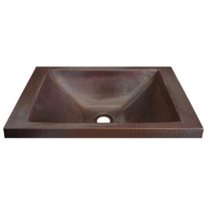 native trails cps242 hana drop-in bathroom sink, antique copper