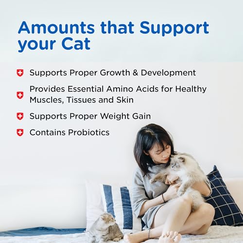 Nutri-Vet Milk Replacement For Kittens - Healthy Gut Support with Probiotics - Essential Nutrients - Veterinarian Formulated - 12 oz