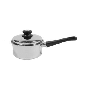 tuxton home reno 1 quart covered saucepan; stainless steel, pfte & pfoa free, freezer to oven safe, induction compatible