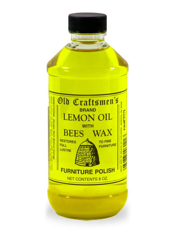 Old Craftsmen's Lemon Oil with Bees Wax Wood Furniture Polish 8oz