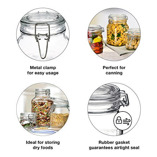 Bormioli Rocco Fido Canning Jar, Set of 3, 3 piece set, Clear