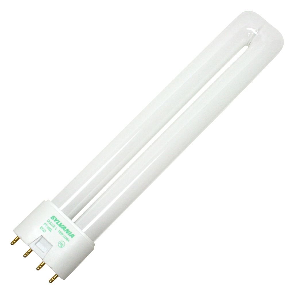 Sylvania 046135205880 20588 20588-FT18DL/835/ECO-18 Watt CFL Light Bulb-Compact Fluorescent-4 Pin 2G11 Base-3500K, White