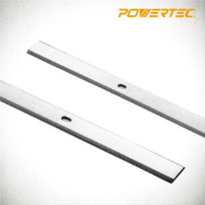 POWERTEC 12-1/2 Inch Planer Blades for Delta 22-560 22-565 TP305 TP400LS, WEN PL1252 6550, Craftsman CMEW320 21758, Grizzly G0663, Porter Cable PC305TP, POWERTEC PL1252 Planer, Set of 2 (12803)