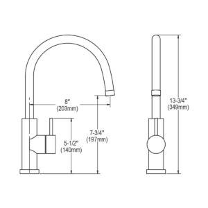 Elkay LK7921SSS Allure Single Hole Kitchen Faucet with Lever Handle, Satin Stainless Steel