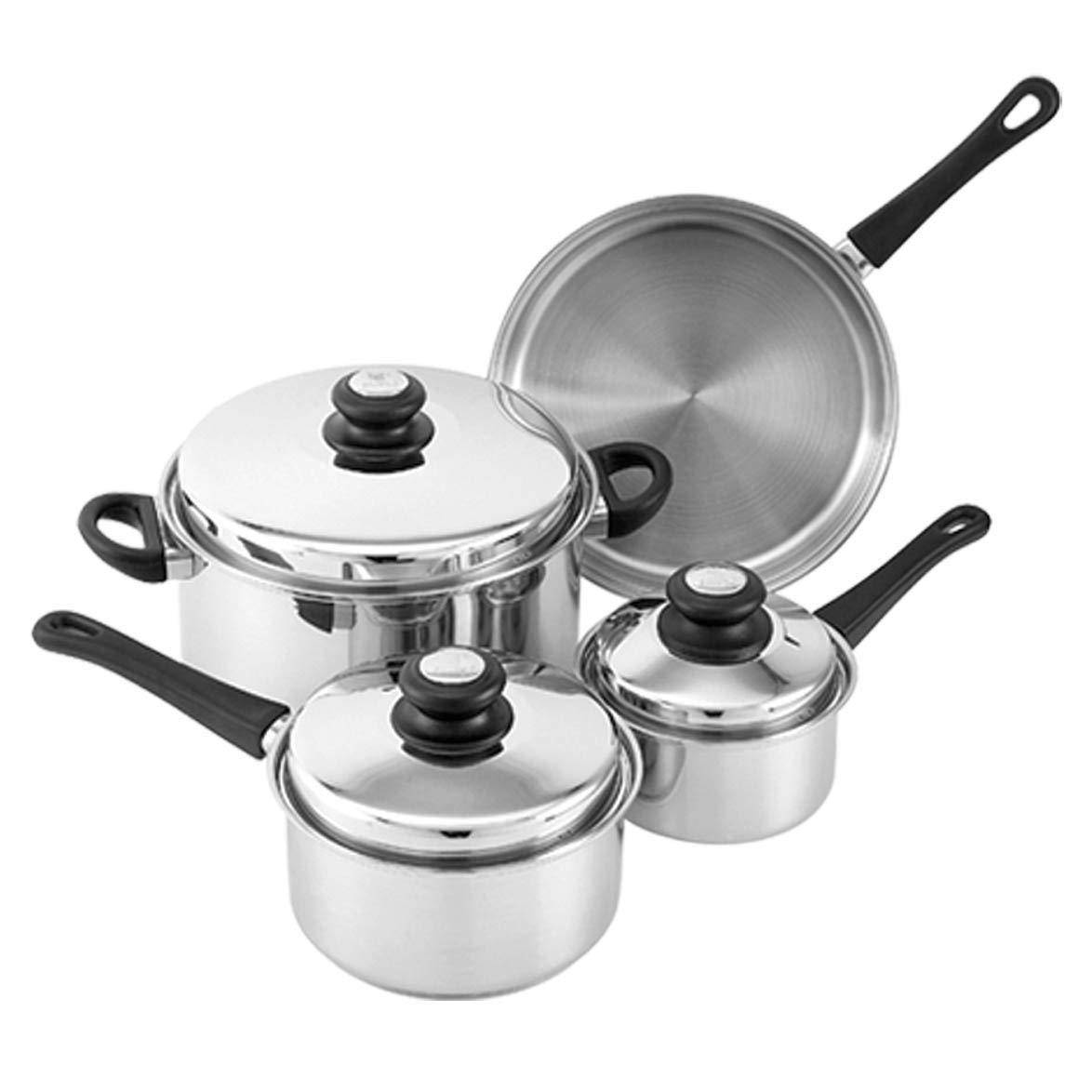 Tuxton Home Reno 1 Quart Covered Saucepan; Stainless Steel, PFTE & PFOA Free, Freezer to Oven Safe, Induction Compatible