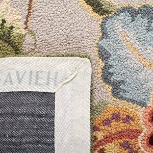 SAFAVIEH Chelsea Collection Accent Rug - 1'8" x 2'6", Sage, Hand-Hooked French Country Wool, Ideal for High Traffic Areas in Entryway, Living Room, Bedroom (HK331C)