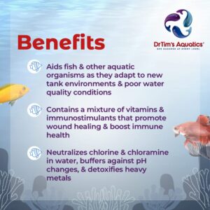 DrTim's Aquatics First Defense for Freshwater Aquariums – Stress Relief & Immune System Support with Vitamins Immunostimulants Fish Tanks 4oz.