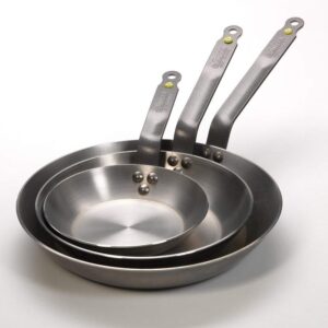 de buyer mineral pan, fry pan - set of 3 (includes: 8", 10", 12") - mineral