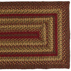 IHF Home Decor Cinnamon Braided Rug 20"x30" Rectangle Accent Floor Carpet Natural Jute Material Doormat | Wine, Natural and Brown Enhance with Woven Collection (20"x30" Rectangle, Cinnamon)