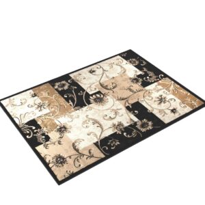 Home Dynamix Optimum Byron Area Rug, 7 ft 8 in x 10 ft 4 in, Black/Beige