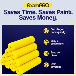 FOAMPRO 63-P 75Rs-10 Slim Trimmer Refill, 3/8 in Nap, 6 in L, Foam Cover, 6 Inch (10 Pack)