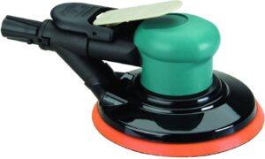 dynabrade (59028) dynorbital-spirit 6" (152 mm) diameter random orbital sander, self-generated vacuum | proportionate 3/16" (5 mm) diameter orbit | 12000 rpm pneumatic motor