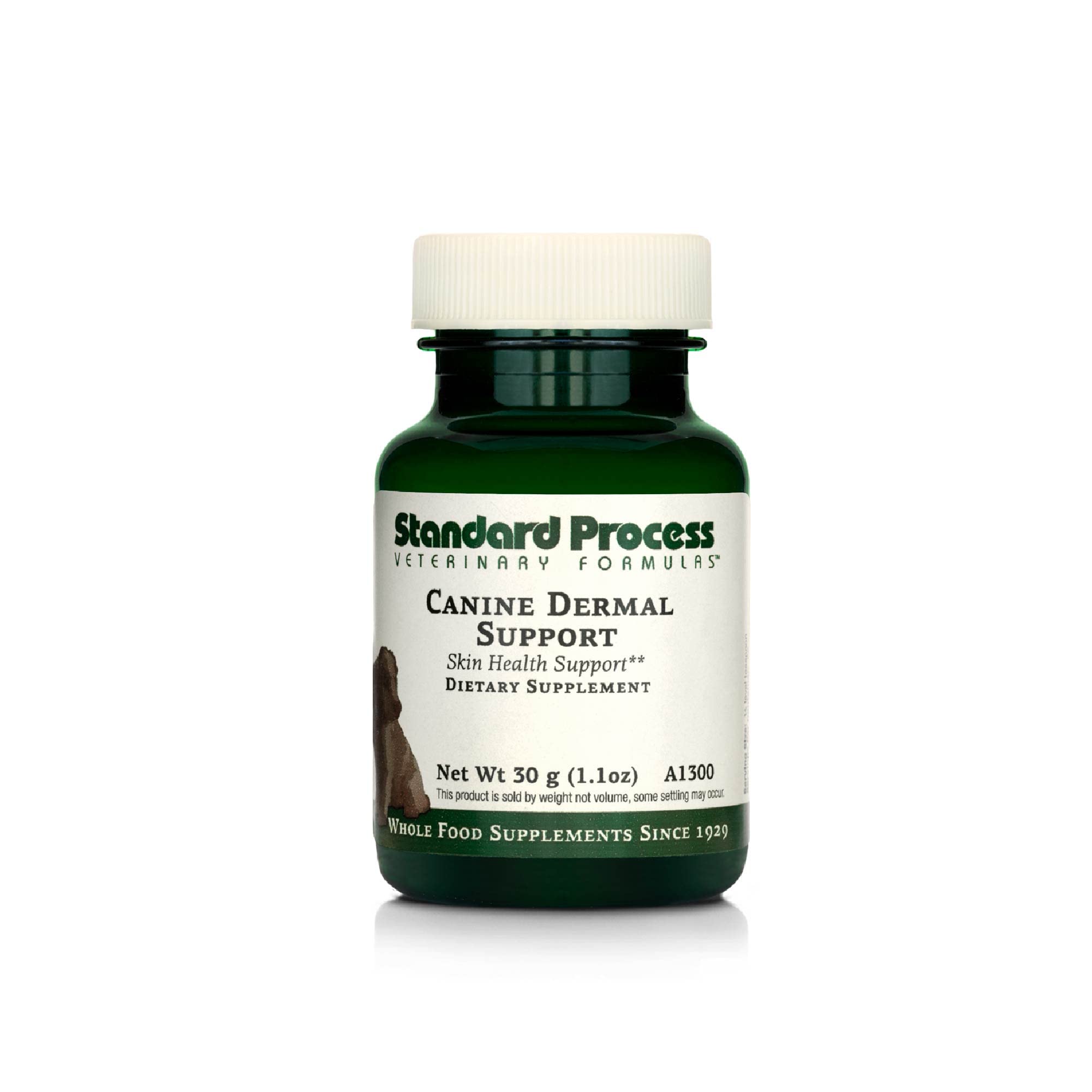 Standard Process Canine Dermal Support - Skin & Adrenal Gland Support Supplement - Comprehensive Skin Health Support Supplement for Dogs - Daily Immune & Liver Support Powder - 30 g