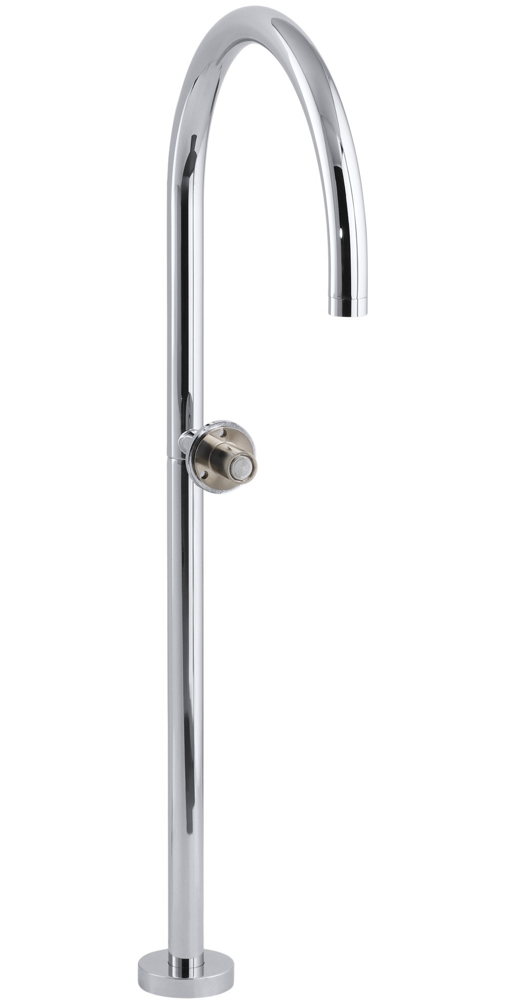 Kohler K-8361-CP Floor-Mount Bath Filler (Non-Laminar), Polished Chrome