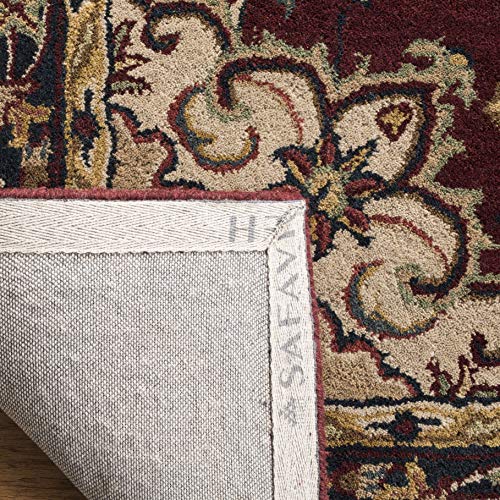 SAFAVIEH Classic Collection Area Rug - 5' x 8', Burgundy & Navy, Handmade Traditional Oriental Wool, Ideal for High Traffic Areas in Living Room, Bedroom (CL362A)